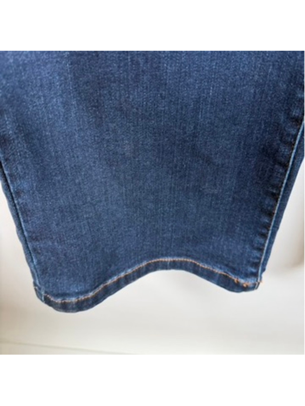 J. McLaughlin Wide Leg Jeans Dark Denim Stretch Buckle Bit Trouser Preppy Size 8 - Picture 8 of 12